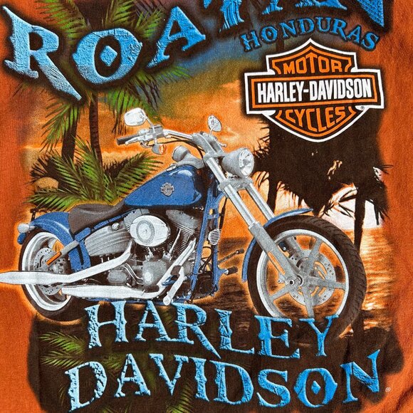 Roatan Honduras Harley - Davidson T Shirt Size 2XL - Picture 2 of 10